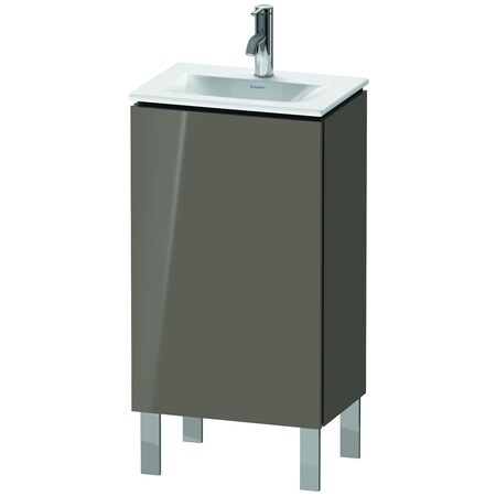 L-Cube Floor Standing Vanity Unit Flannel Gray High Gloss